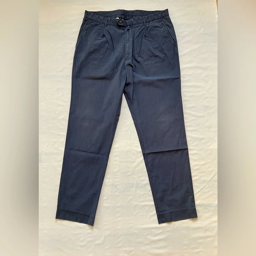 Gant Chinos Pants Navy blue 100% cotton Regular Fit men's 54 Waist 37.5